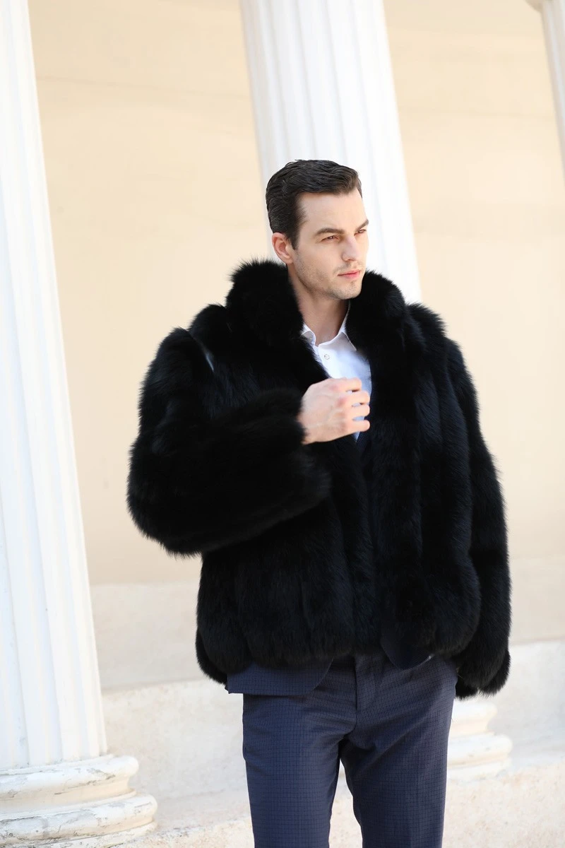 Real Fox fur Coat Men